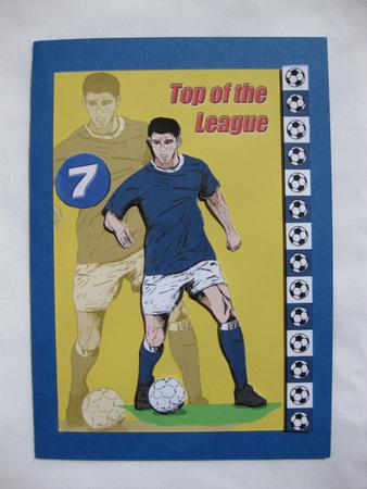Blue Footballer 3 - Top of the League (a5) by Gitte Jensen
