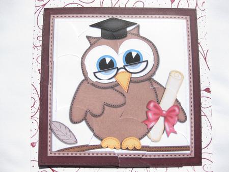 Wise Owl Shell Edged Corner Side Stacker by Gitte Jensen