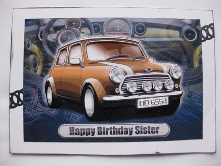 Happy Birthday Sister Mini Classic Orange by Gitte Jensen