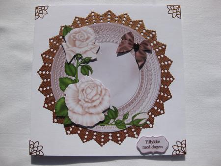 Ivory Roses Plate & Stand by Gitte Jensen