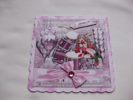 The Christmas Drum Card Topper by Gitte Jensen