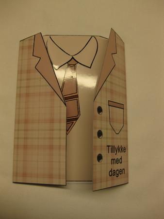 Shirt and Wrap Around Jacket Topper in Cream and Brown Plaid by Gitte Jensen
