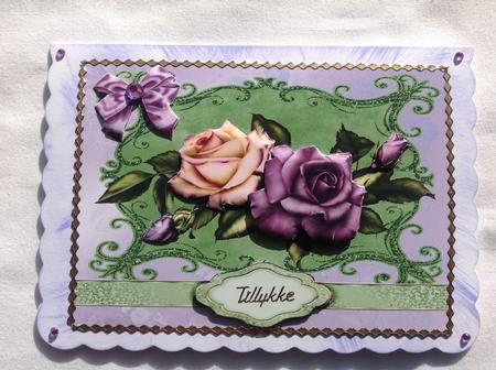 Beautiful Cream & Purple Roses by Gitte Jensen