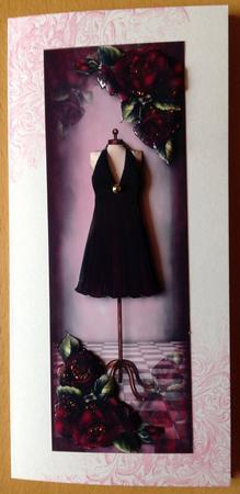Large Dl Chic Magenta Dress & Roses by Gitte Jensen