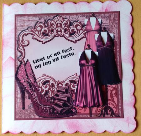 Large Fancy Panel - Dress to Impress - Deep Pink by Gitte Jensen