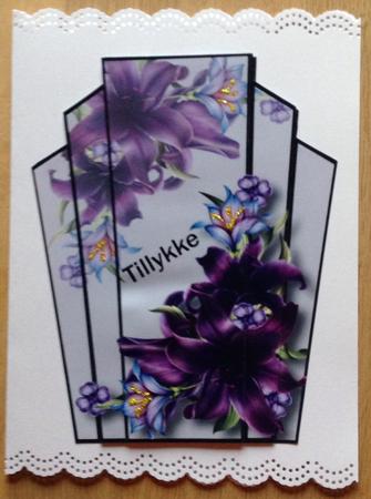 Art Deco Stacker Topper - Deep Purple Lilies by Gitte Jensen