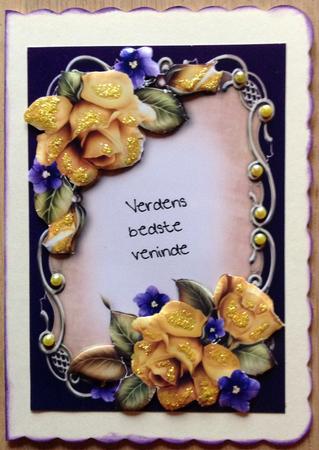 Gorgeous Yellow Roses Floral Plaque by Gitte Jensen