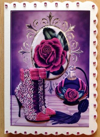 Pink Rose with Perfume and Pink Boots by Gitte Jensen