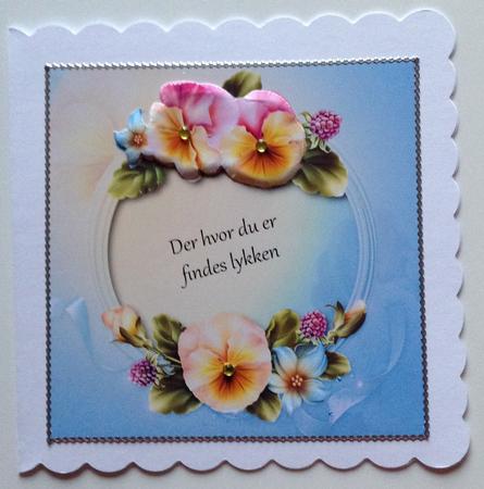 Pastel Summer Pansies Large Square Topper by Gitte Jensen