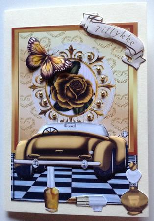 I Love My Gold Sports Car, with Rose and Lippy by Gitte Jensen
