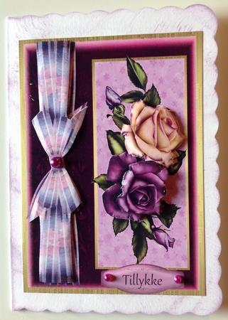 Beautiful Vintage Lilac and Cream Roses  by Gitte Jensen
