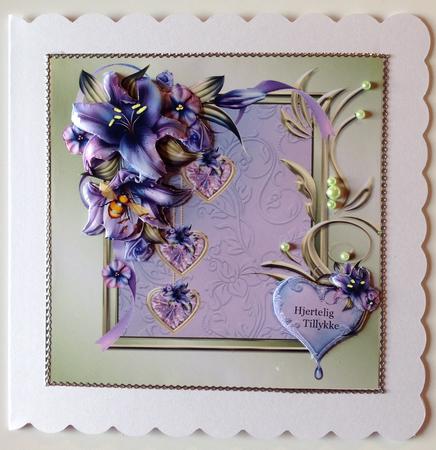 Blue Lilies and Bee by Gitte Jensen