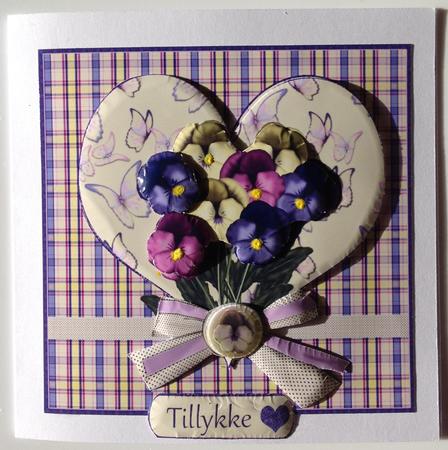 Pansy Mother's Day / Valentine's Day Quick Card by Gitte Jensen
