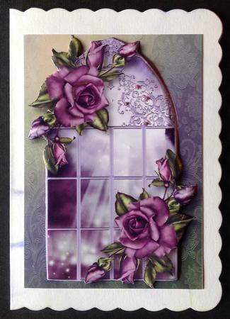 Enchanted Heritage Roses Window & Extra Plaque by Gitte Jensen
