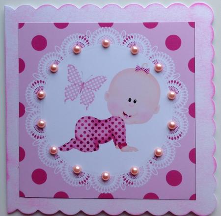 Crawling Baby Girl Topper by Gitte Jensen