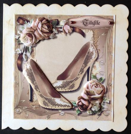 Beautiful Gold Glamour Shoes and Roses by Gitte Jensen