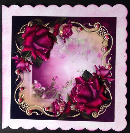 Twilight Roses Golden Scene - Square by Gitte Jensen