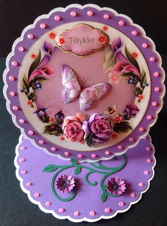 Enchanted Garden Plate Card & Stand Mini-kit by Gitte Jensen