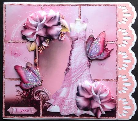 Mini Kit Window Pink Dress & Roses by Gitte Jensen