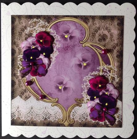 Art Deco Frame Pansys Corsage by Gitte Jensen