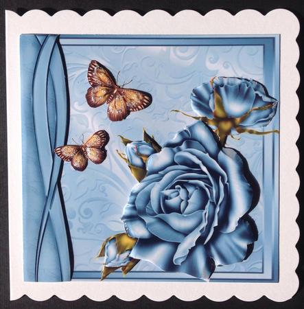 Blue Roses 8x8 Mini Kit by Gitte Jensen