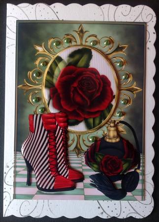 Red Rose with Perfume and Boots by Gitte Jensen