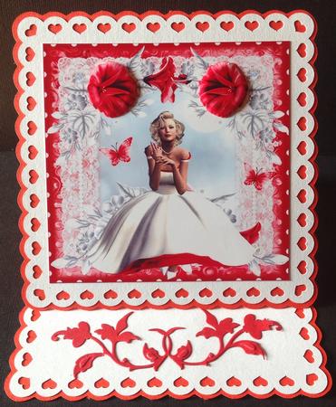 Beautiful Lady in White 1950's Style Topper by Gitte Jensen