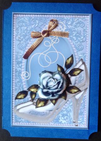 Cinderella Shoes and Roses in Pearl Frame by Gitte Jensen
