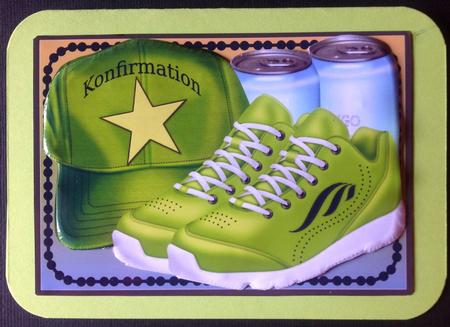 Green Trainers and Cap by Gitte Jensen