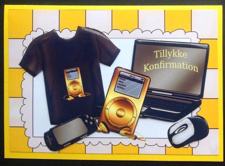 I Love My Mp3 Player & Laptop, I Wear the T Shirt A4 by Gitte Jensen