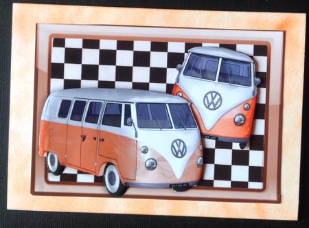 Lovely Orange Volkswagon Camper Van by Gitte Jensen