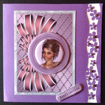 Princess Bow and Circle Pyramid Card by Gitte Jensen