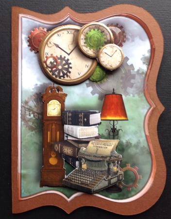 Typewriter O'clock Male Card by Gitte Jensen
