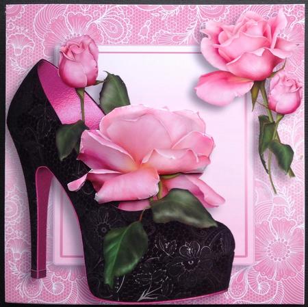 Stunning Shoes Lacey Square - the Venice - Sugar Baby Roses by Gitte Jensen