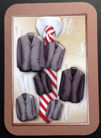 Suits and Tie Decoupage Male Card by Gitte Jensen