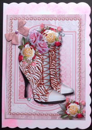 Pink Tiger Boots and Roses by Gitte Jensen