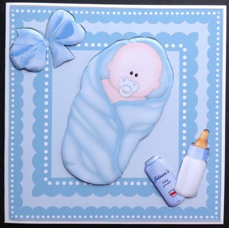 Baby Boy 2 Card 8 x 8 by Gitte Jensen