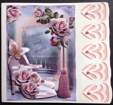 Pink Rose Shimmer Shoes Topper by Gitte Jensen