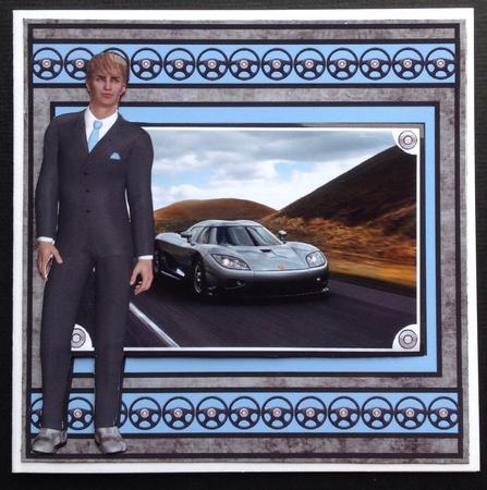 Suited Man with Flash Car by Gitte Jensen