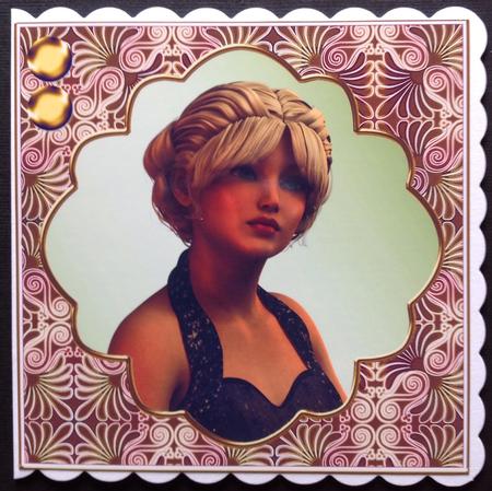 Vtea Metal Fleur 7in x 7in Square Insert Panel by Gitte Jensen