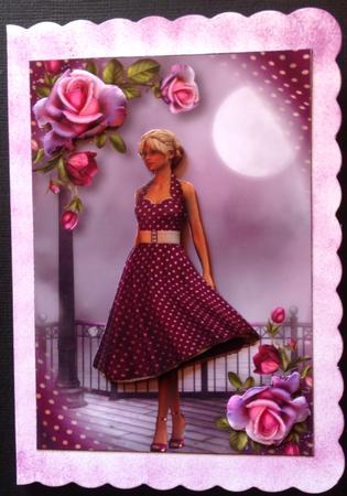Purple Polka Dot Dress & Romantica Roses by Gitte Jensen