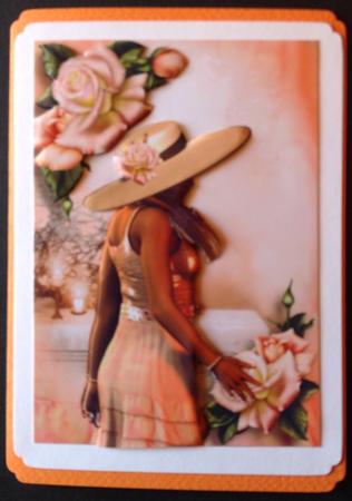 Peach Dress, Hat & Roses by Gitte Jensen