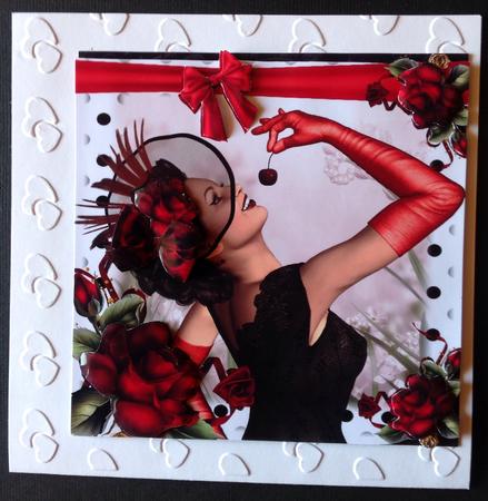 Cherry Card Front Kit by Gitte Jensen