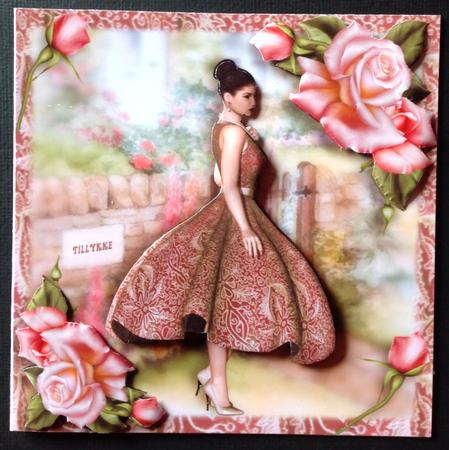 Vintage Summer Dress in Dusky Rose by Gitte Jensen