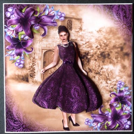 Vintage Summer Dress in Silky Purple by Gitte Jensen
