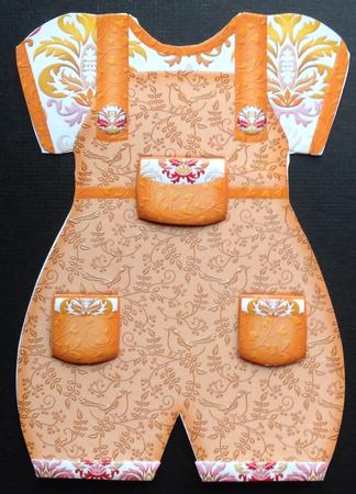 Baby Romper Shaped Card Paradise by Gitte Jensen