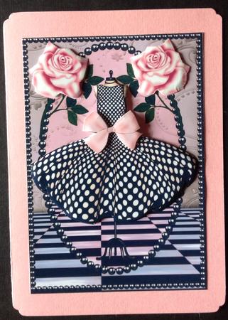 Polka Dot Dress and Pink Roses by Gitte Jensen