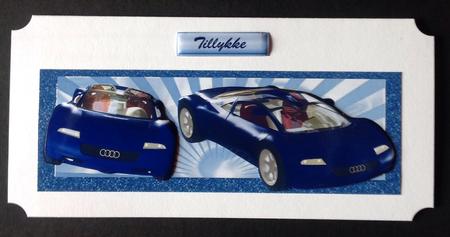 Blue Sports Card in Funky Dl Frame by Gitte Jensen