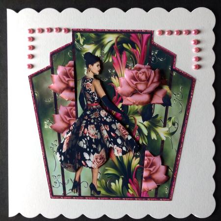 Art Deco Frame Oriental Garden by Gitte Jensen