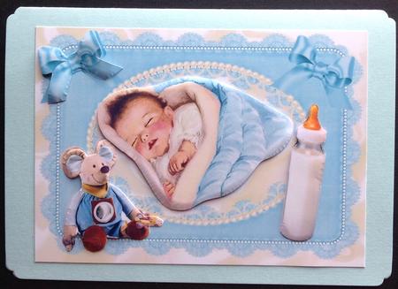 Cute Baby Boy with His Cuddly Mouse by Gitte Jensen
